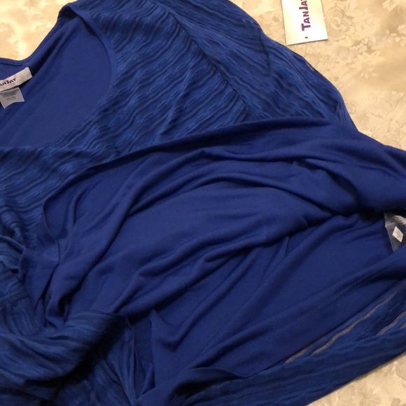 TANJAY PETITE LARGE COBALTBLUE SLEEVELESS FULLY LINED POLYESTER/SPANDEX #028 - Picture 9 of 10